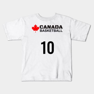 Canada Basketball Number 10 Design Gift Idea Kids T-Shirt